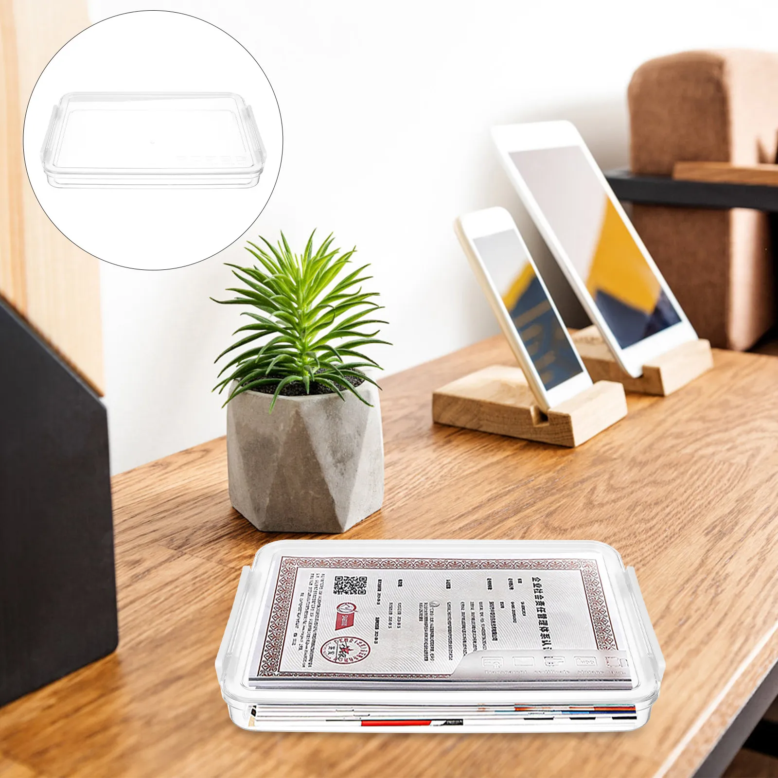 

Портативный прозрачный органайзер для документов большой емкости из высокопрочного ПЭТ/АБС-пластика для офиса, дома и школы