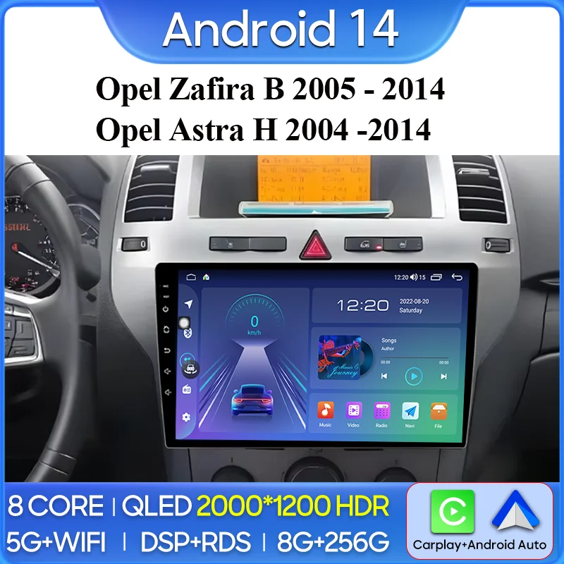 

Car Radio For Opel Zafira B 2005 - 2014 Opel Astra H 2004 -2014 Navigation GPS Android Auto Stereo Carplay Screen Unit No 2din