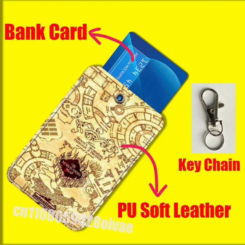 Billet la carte M-Marauders pour Clips d'identification, sac bancaire de crédit, porte-carte de repas de Bus, couverture de poche, décoration, porte-clés