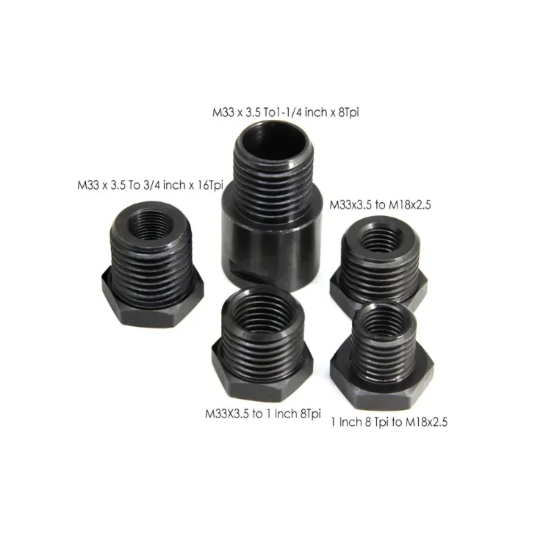1pcs Wood Lathe Headstock Spindle Adapter M33 1 Inch M18 Wood Turning Threaded Insert Chuck Variable Diameter Sleeve for