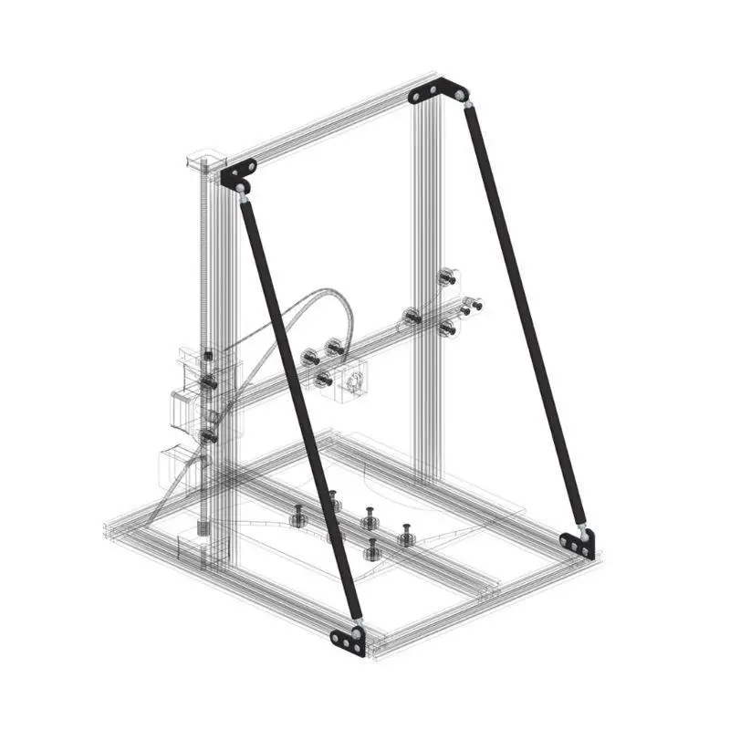 R53C Verbesserte Version 3D-Druckerteile Vollständiges Stützstangen-Set für CR-10/CR-10S/CR-10 TEVO für CR-10 Druckerhöhe – Detail 7