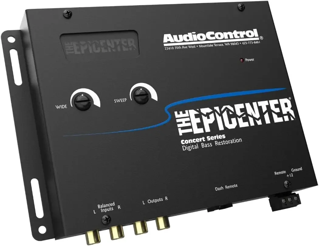 EPICENTER Digital Bass Restoration Control Processor, Car Audio Bass Booster Enhancer with Wired Remote Control (Black)