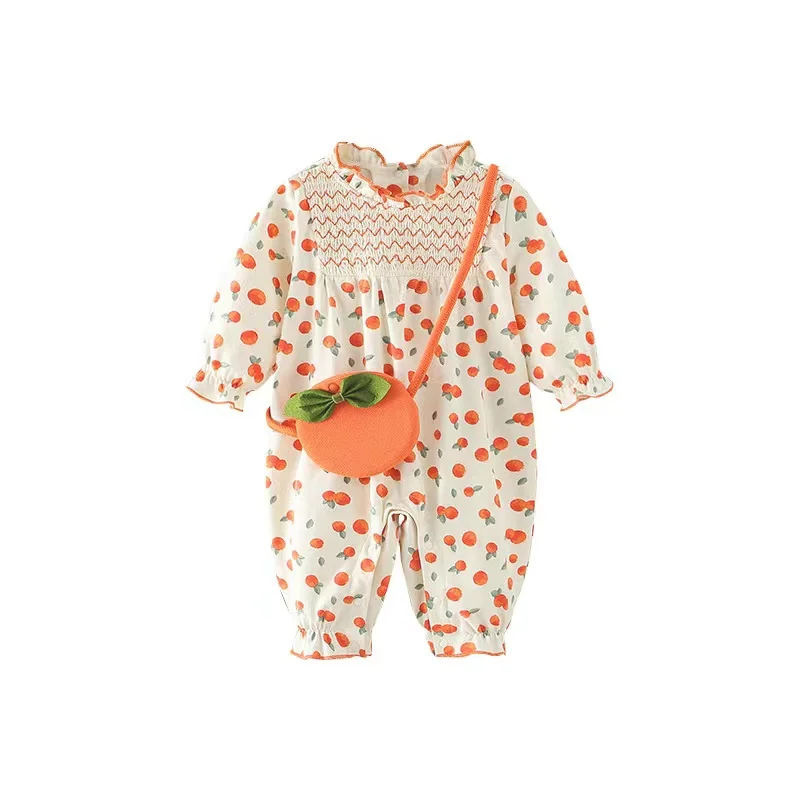 Vestiti per bambini in cotone organico arancione Kit per la cura dei pagliaccetti per bambini di alta qualità scatola regalo per bambini con