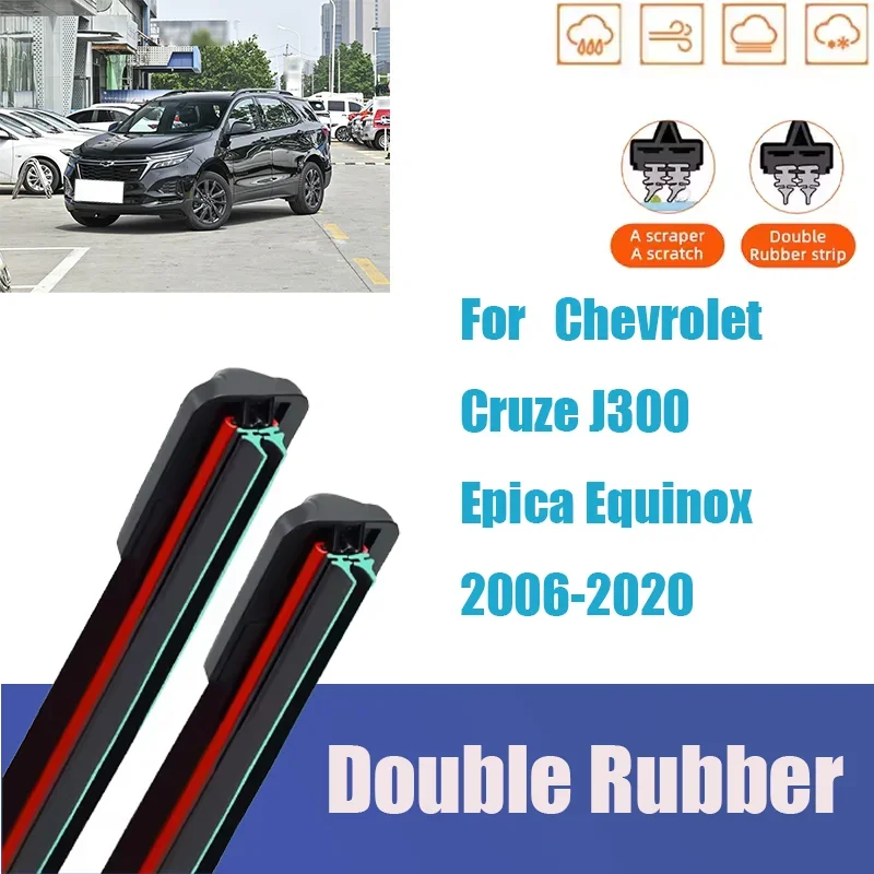 

For Chevrolet Cruze J300 Epica Equinox Front Windshield Wiper General Motors Multifunctional Double Rubber Car Accessories