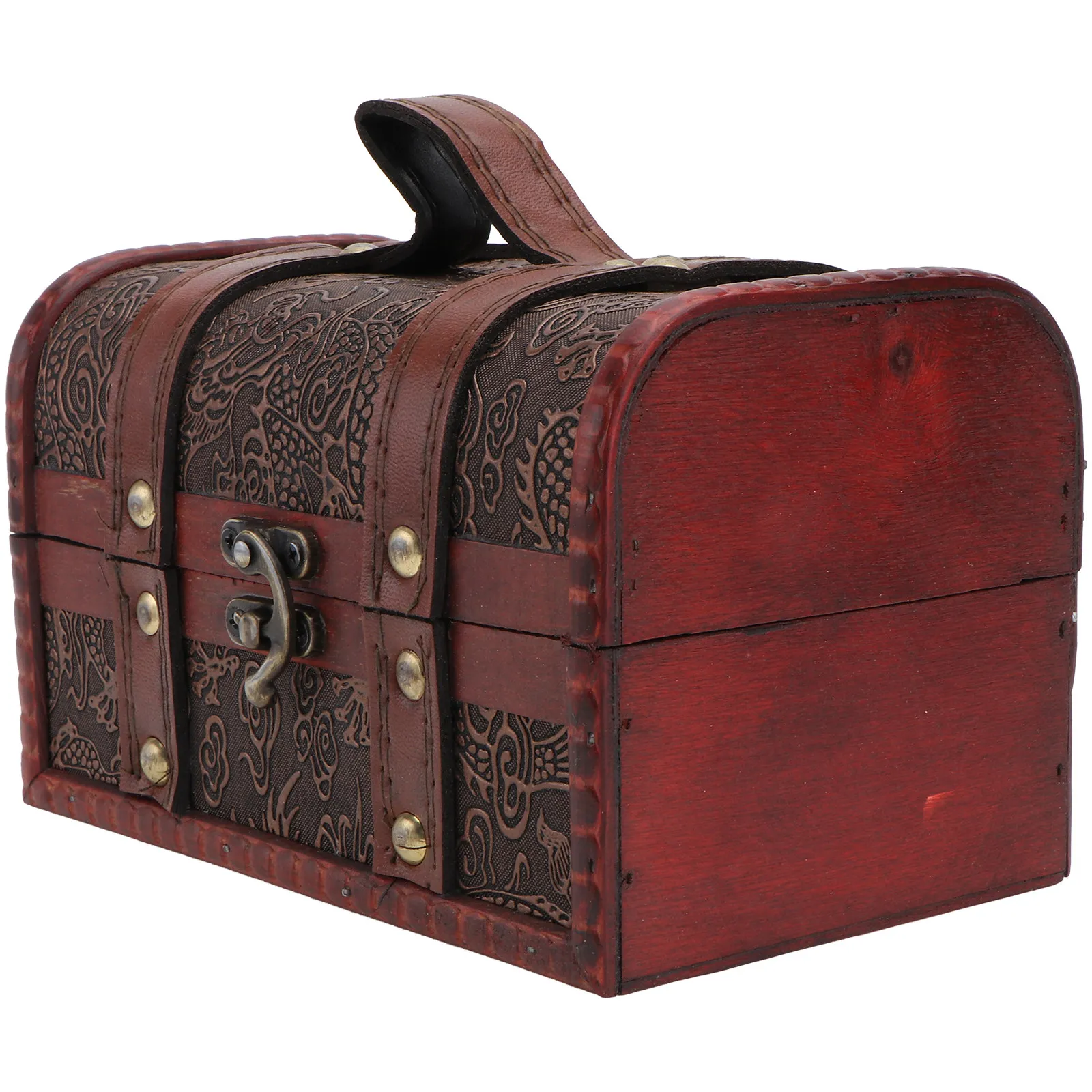

1Pcs Vintage Retro Wooden Jewelry Storage Box Dustproof Decorative Organizer Case for Rings Necklaces Bracelets Watches