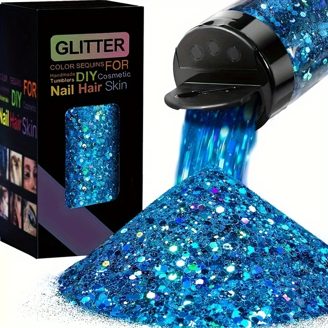 Holograficzne cekiny z brokatem, 50g, mieszane rozmiary Laser Sparkle płatki do majsterkowania skóra do paznokci, festiwal muzyczny