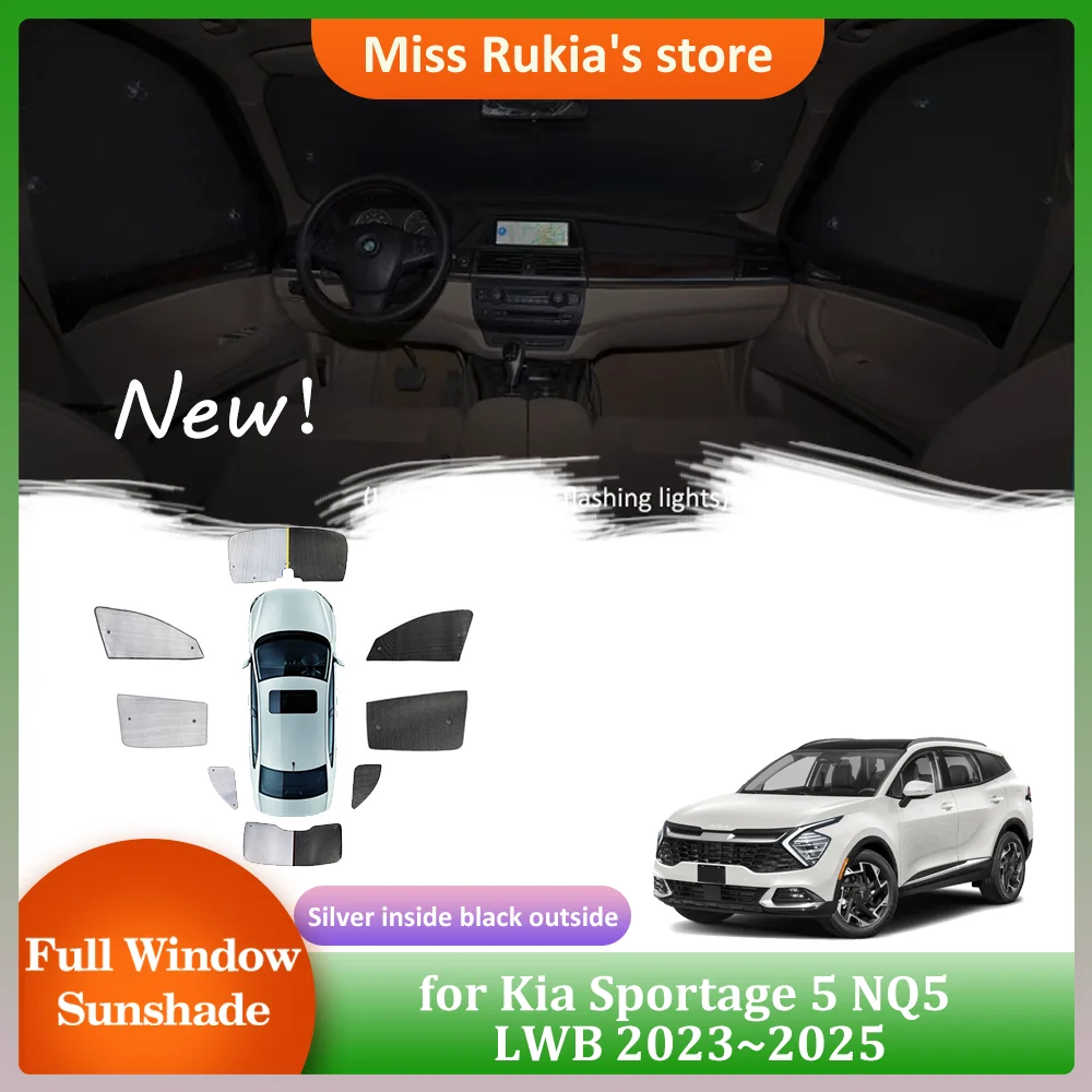 

Car Sunshades for Kia Sportage 5 NQ5 LWB 2023~2025 2024 Side Roof Windows Sun Visor Windshield Curtain Sunroof Cover Accessories