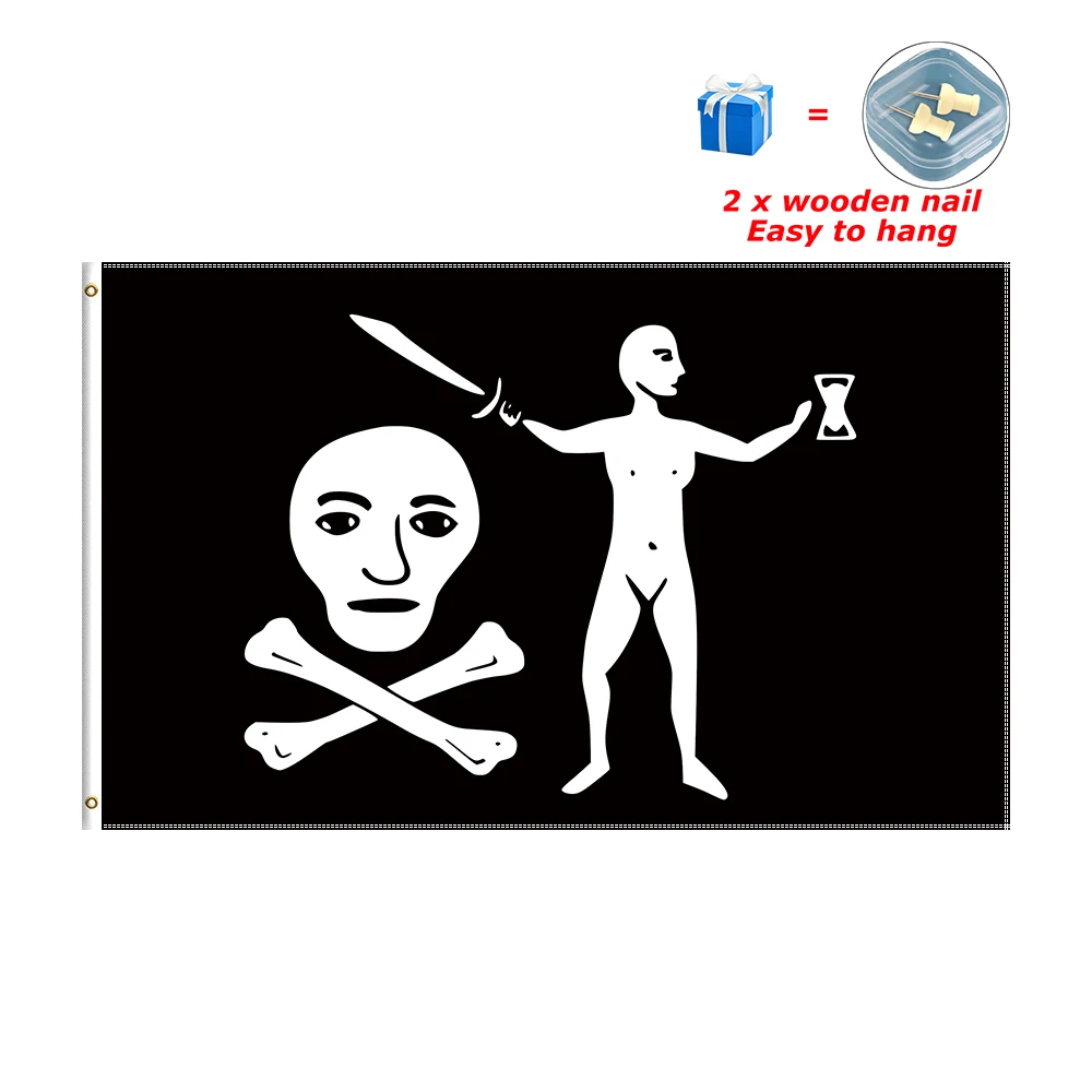 Walter Kennedy Pirate Flag Jolly Roger Skulls Banner for Decor 2*3ft 3*5ft 4*6ft 5*8ft