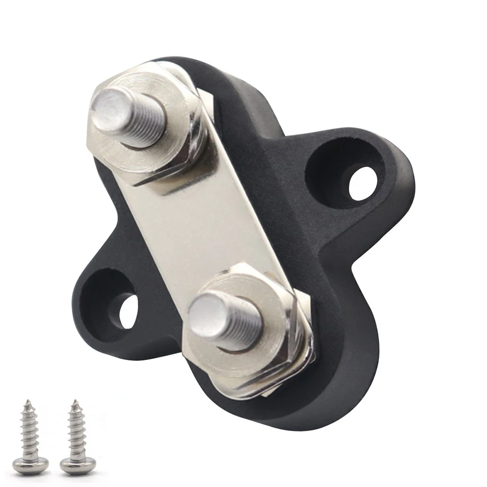 Battery Power Distribution Terminal Block 12V48V DC Bus Bar M8 Dual Studs Reliable Power Distribution Solution