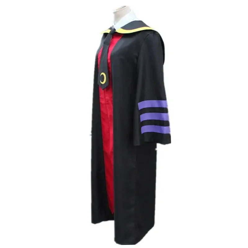 Anime Assassination Classroom Korosensei Cosplay Costume Cloak Cape Robe Tie Hat Party Suit Teacher School Uniform Women Men