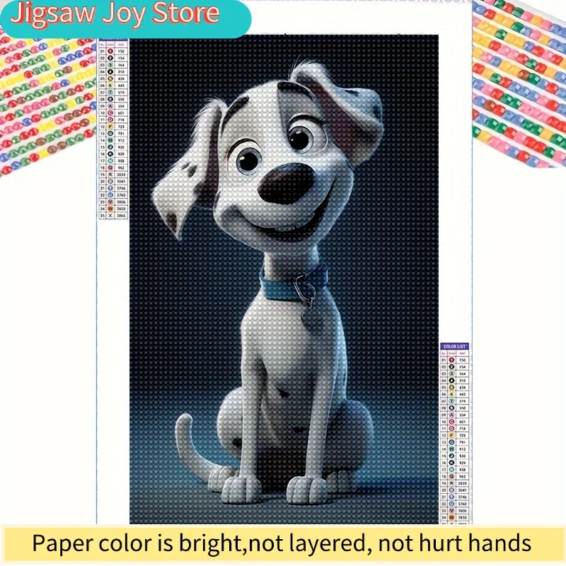 

1pc 5D DIY Diamond Painting 20*30cm/7.87in*11.8in Oil Canvas Dalmatian Adult Decompression Toy Mosaic Handmade Full Circle Dia