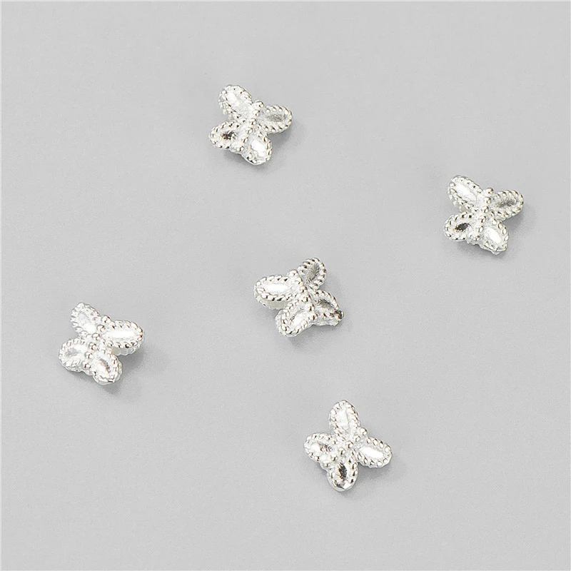 

2pcs/Lot 925 Sterling Silver Butterfly Small Beads Charms 5x6mm Women Earrings Bracelets Silver Spacers DIY 925 Jewelry Charms