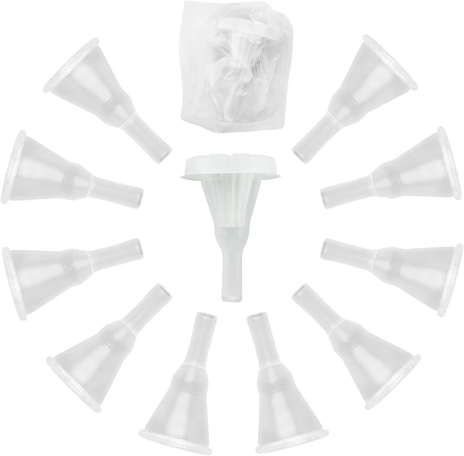 Silicone male external white urinary catheter, comfortable and stable to wear, leakage-proof design, soft and hygienic material