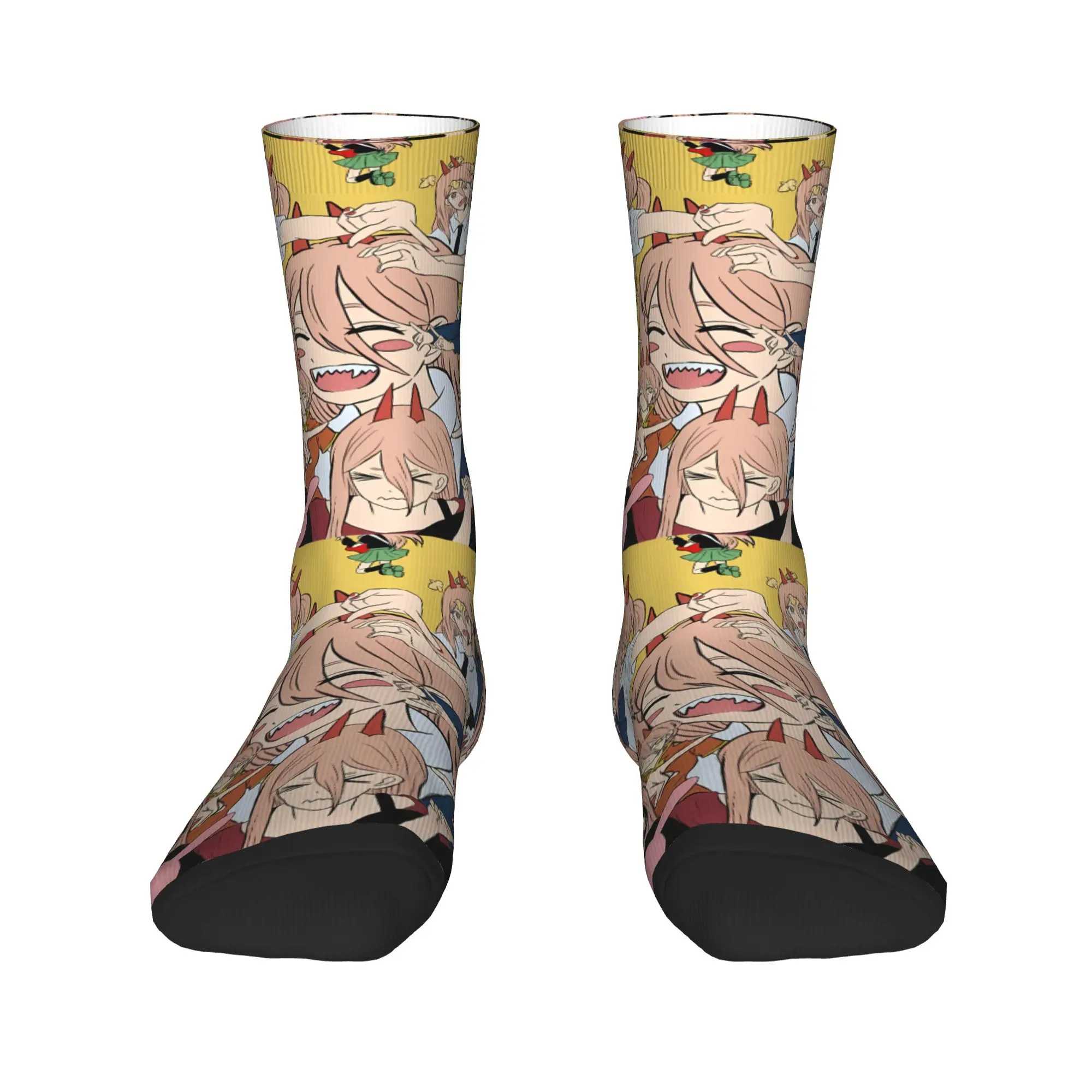 Power joyful manga Socks Chainsaws Mans Anti Bacterial Stockings Men Quality Skateboard Socks Spring Casual Custom Socks
