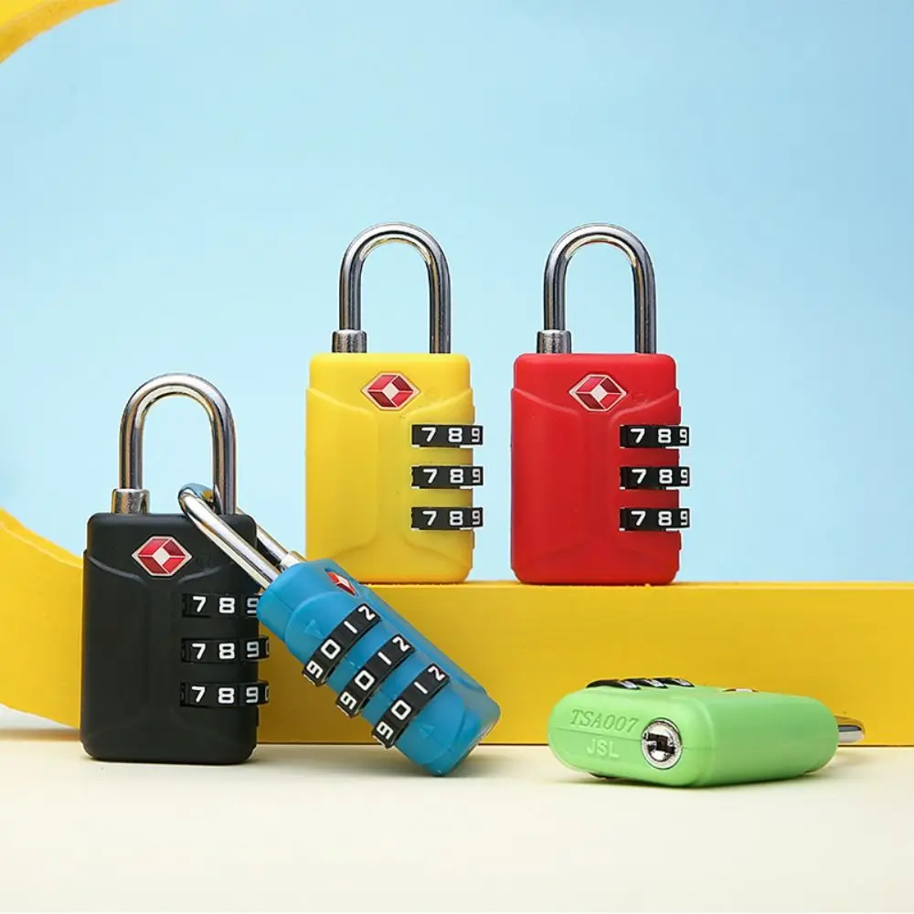 Portátil Anti-Theft Segurança Code Lock, 3 Dial Combinação Digit, Bagagem Lock, Segurança, Proteção Lock, TSA Alfândega
