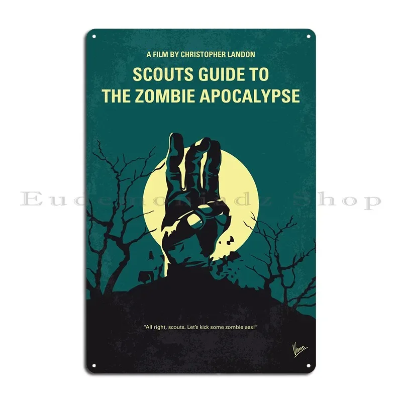 Scouts Guide To The Zombie Metal Sign Designs Sign Club Wall Decor Pub Tin Sign Poster