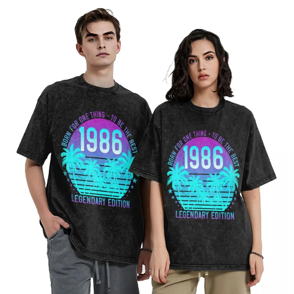 

1986 Vintage 35th Birthday Aesthetic Sunset Palm Tree T-Shirt clothes designer shirts graphic t shirt vintage clothes for men