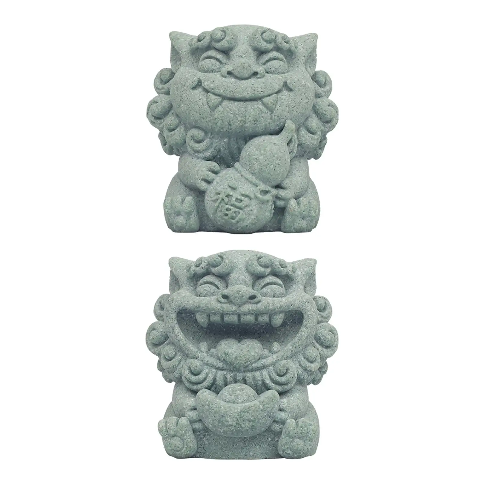 Handmade Resin Mini Lion Statue Figurine for Home Decor Living Room Bookshelf Cabinet Ornament Gift