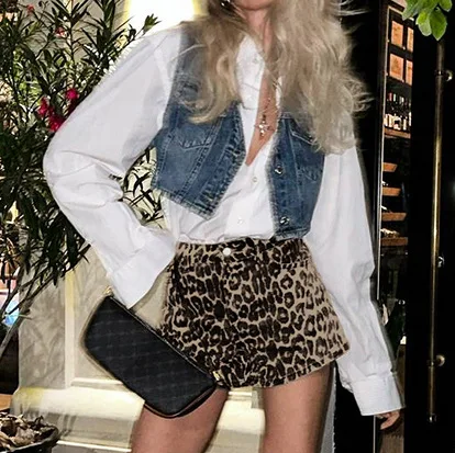 

Sexy Leopard Print Cotton Spice Girls Hot Pants Casual Shorts 2026 Summer New Fashion Women's Clothing