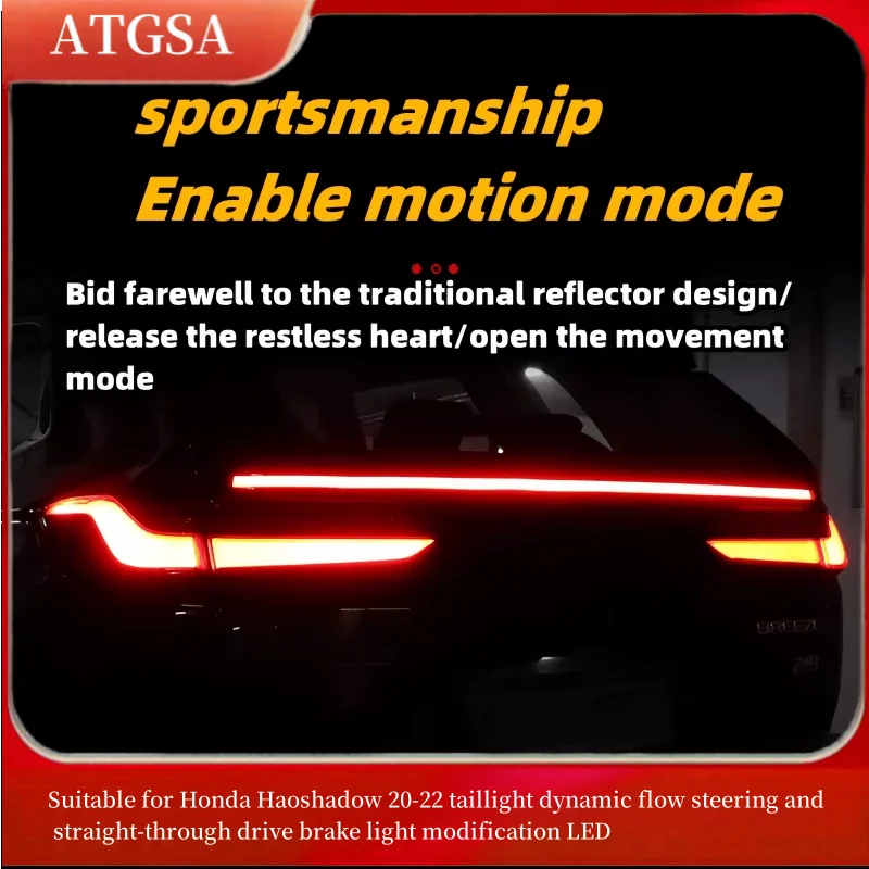 Suitable for Honda Haoshadow 20-22 taillight dynamic flow steering and straight-through drive brake light modification LED