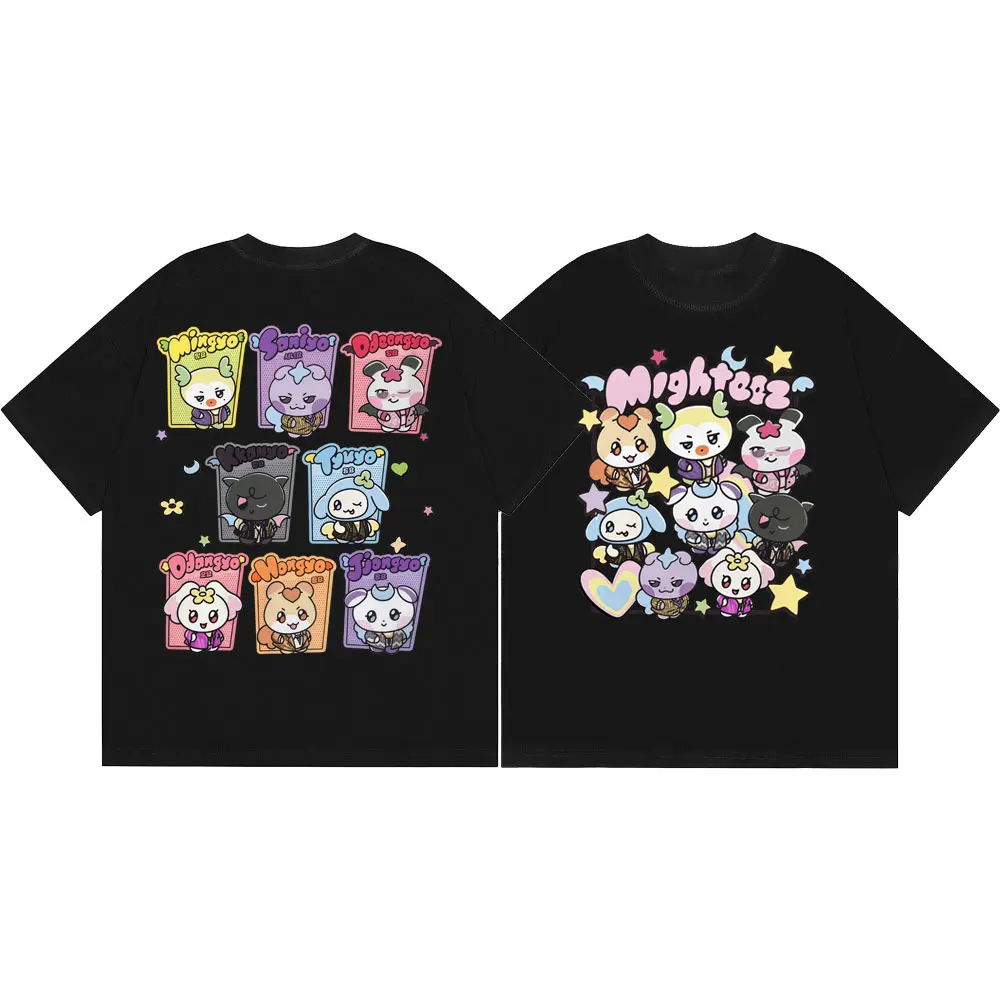 Kpop Band Ateez Merch T-shirt Men Women High Street Fashion Trend Short Sleeve T Shirt Summer Casual Loose 100%cotton T-shirts