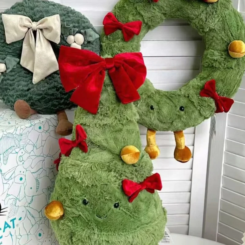 

Christmas Series Plush Bow Wreath Christmas Tree Plush Play Children'S Festival Gifts Friends Soft Gifts Family Sofa Decoration