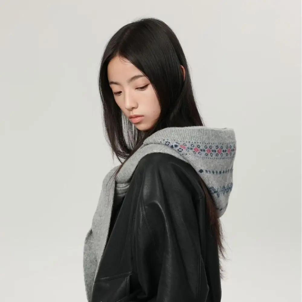 

Милый пуловер, жаккардовая шапка-балаклава, шарф, шапка в стиле Fair Isle, защитная шапка для ушей, теплая шапка-бини, теплая шапка с капюшоном