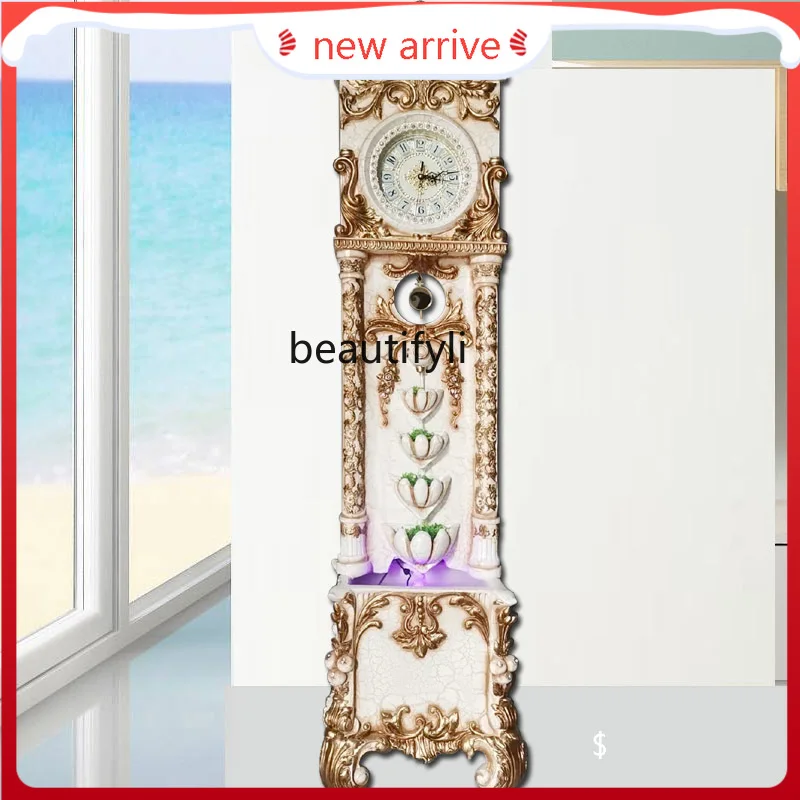 

F132Living room floor clock vertical clock European antique clock TV cabinet next to the floor ornament