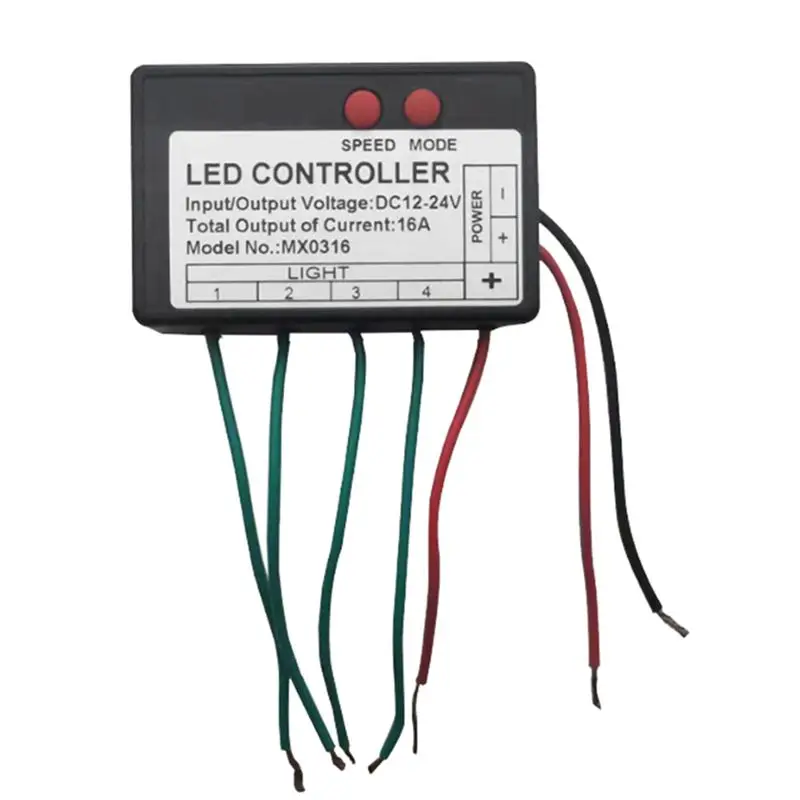 

A02M-DC12V-24V Led Strip Light Controller Jump Water Burst Flash Horse Sign Luminous Word Exposed Light Box RGB Controler