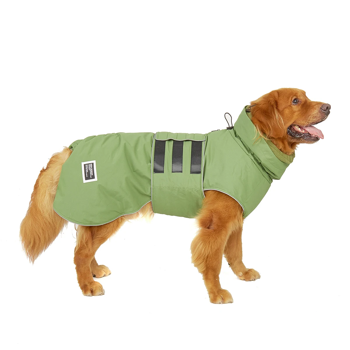 Warm Dog Coat Reflective Dog Winter Jacket，Waterproof Windproof Dog Turtleneck Clothes for Cold Weather,  Fleece Lining Pet Outf