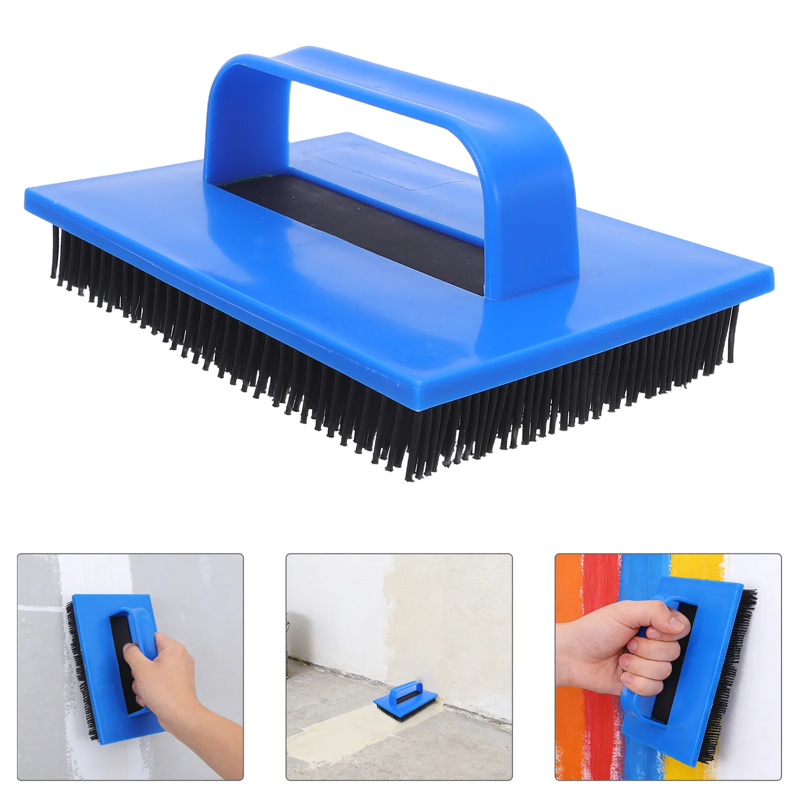 Texture Paint Brush Tool for Wall Art Decoration 15.3x10cm High-Density Hair Ergonomic Handle Professional Texture Comb Brush