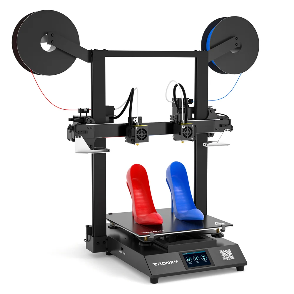 Imagem -03 - Tronxy-fdm Impressora 3d Cabeça de Cor Dupla Extrusora Dupla com Espelho Cópia Independente Idex Impressora