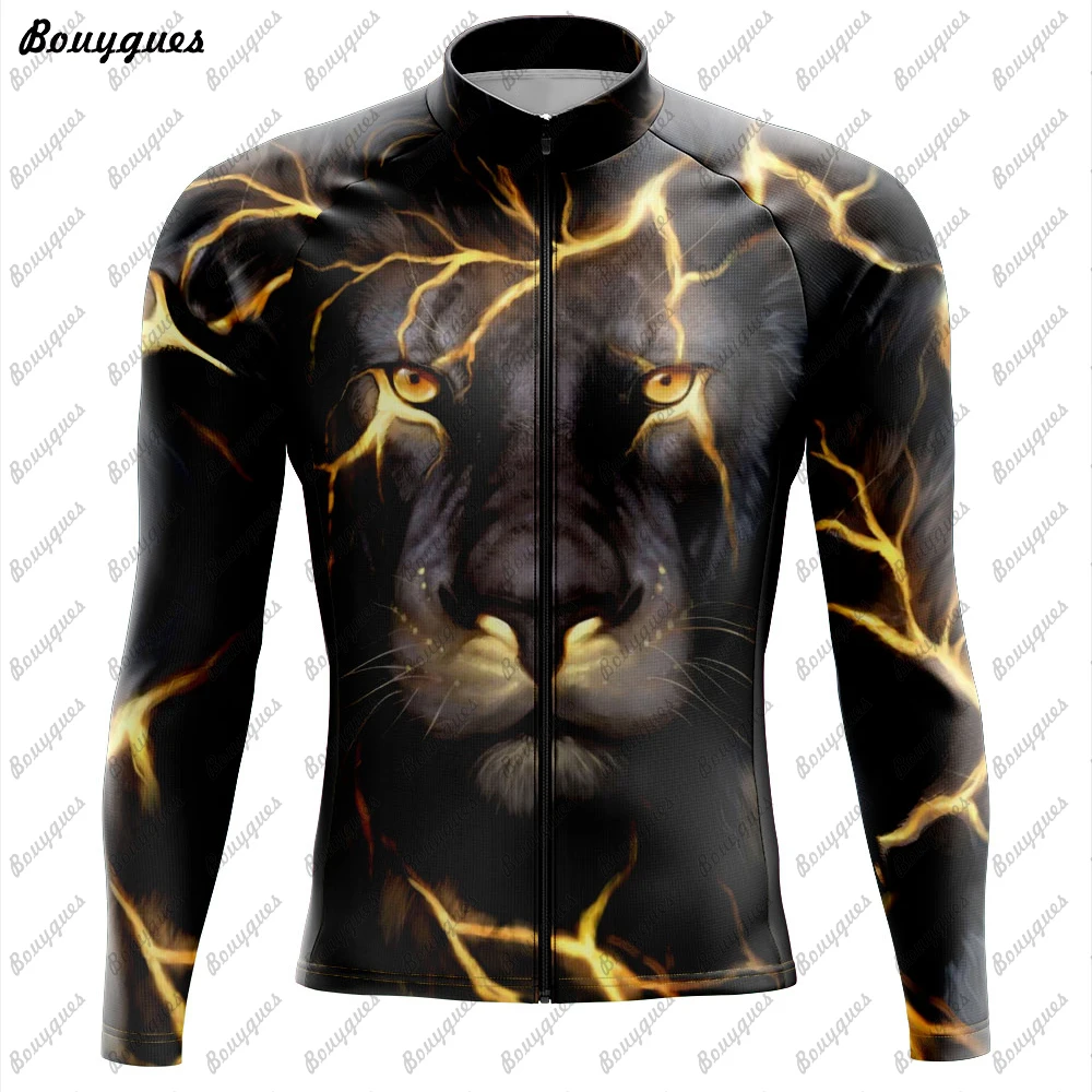 2024 New Team Cycling Jersey Set Long Sleeve Mountain Bike Cycling Clothing Breathable MTB Bicycle Clothes Wear for Mans