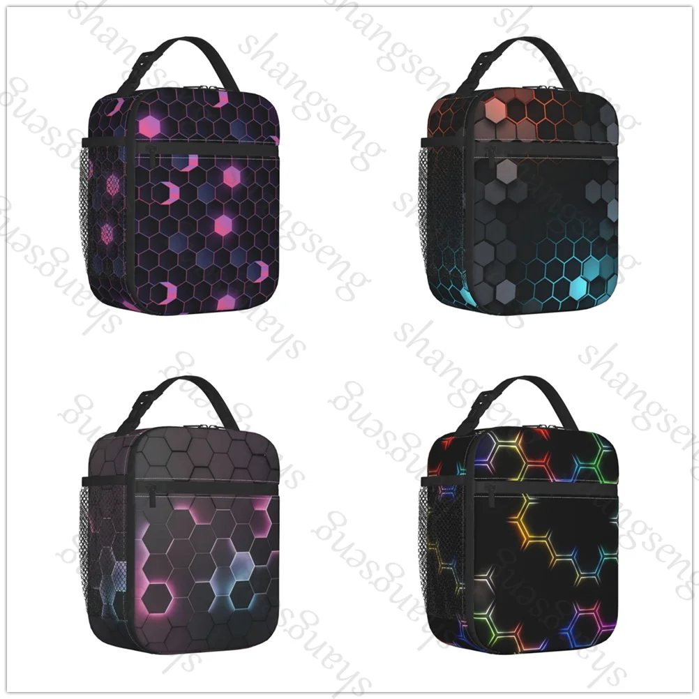 

Honeycomb pattern Insulated Thermal Bag Lunch bag Foods Drink Storage Leakproof Picnic Camping Bags Outdoor Box beach