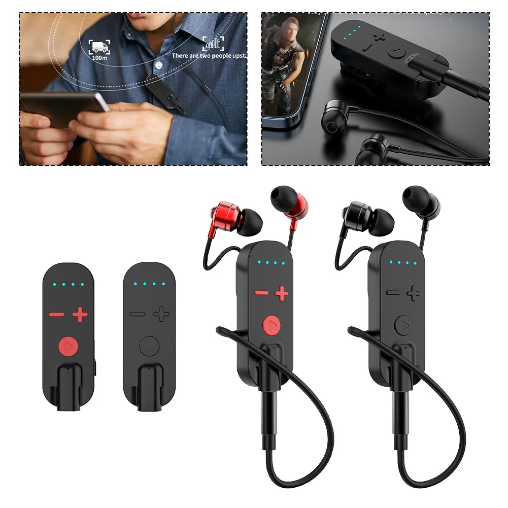 Wireless Lavalier Earphone With ANC+ 60H Battery Life & BT 5.2 Technology Wireless Audio Adapter Esports Headphone Accessories