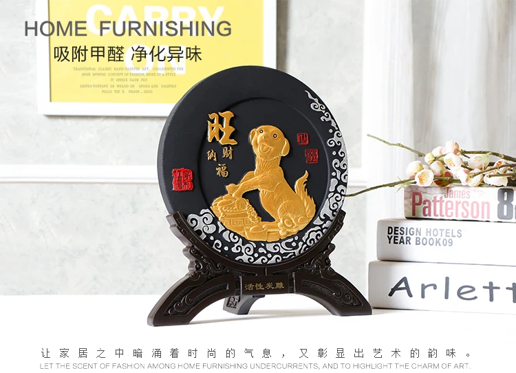 China National gift HOME office shop Comapny TOP decoration thriving business plutus dog WANG CAI Mascot FENG SHUI ART Ornament