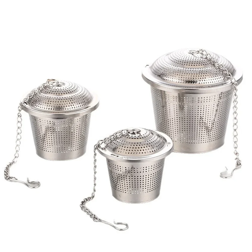 

3 Pcs Filter Ball 6.5*4.4*5cm 4.4*2.9*3.2cm 304 Stainless Steel Spice Ball Tea Infuser Filter Cup For Cooking Soup Coffee SML