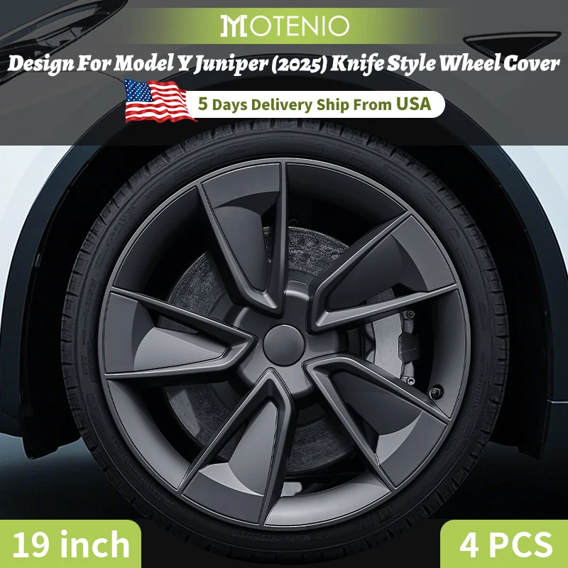 4PCS 19inch Wheel Cap for Model Y Juniper 2025-2026 Turbine Car Performance Accessories Hub Wheel Cap Design for Tesla