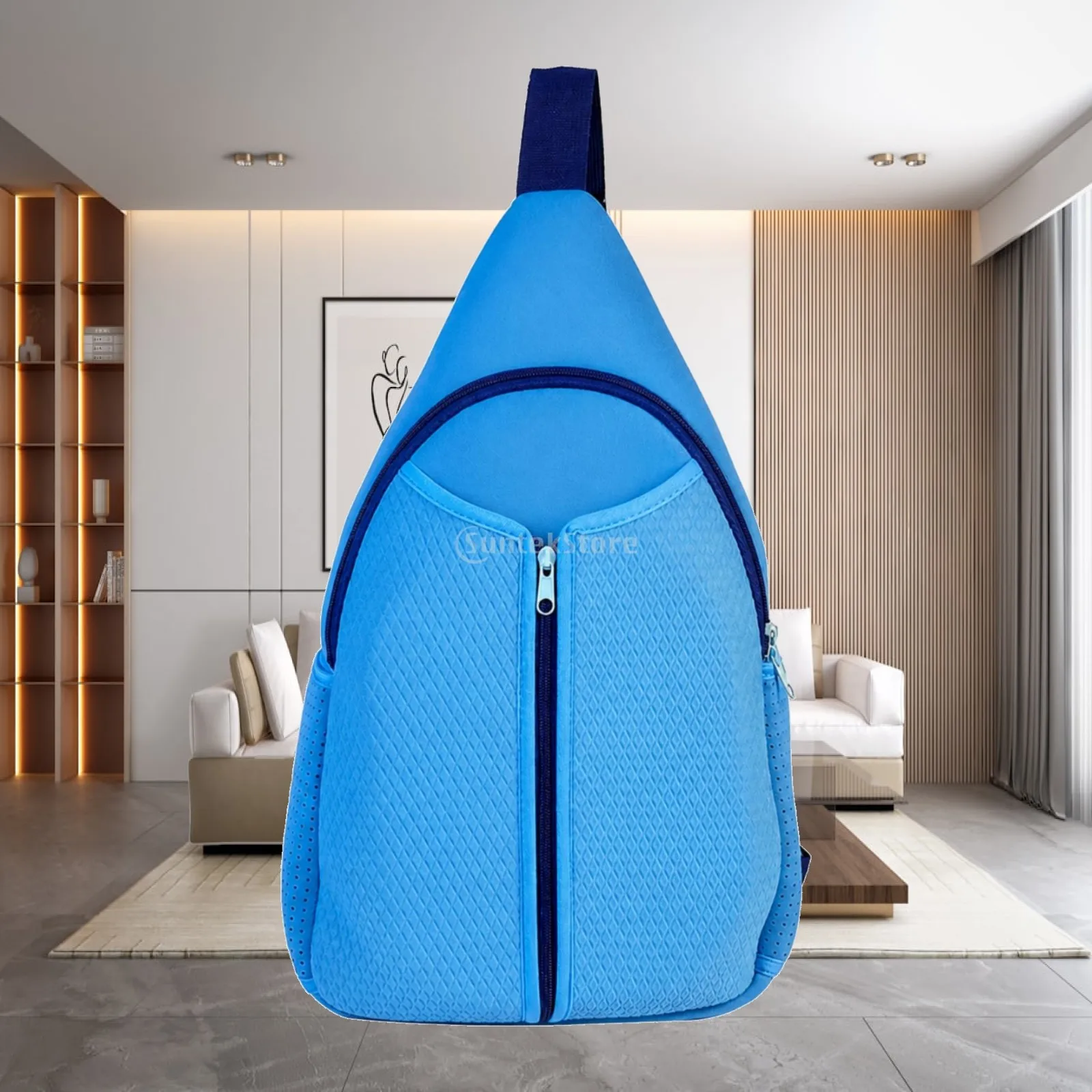 Multifunctional Court Sports Racket Carrier Bag with Adjustable Shoulder Strap Diving Cloth Build Quick Grab Loop for Daily Use