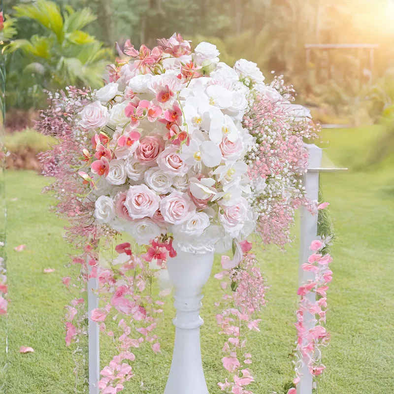 

Artificial Hydrangea Rose Gypsophila Flower Arrangement Wedding Table Placement Flower Balls Wedding Background Arch Decoration