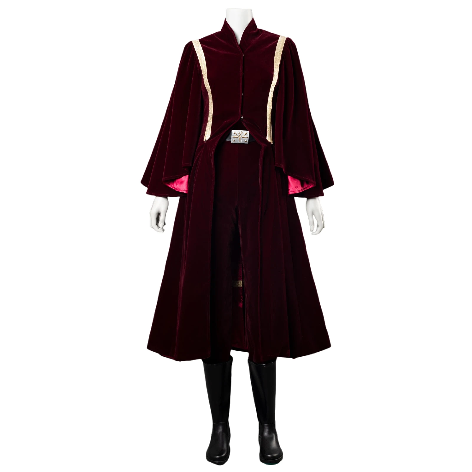 Padme Cosplay Amidala Kostuum Paars Rood Outfit voor Vrouwen Halloween Party Rollenspel - afbeelding 2