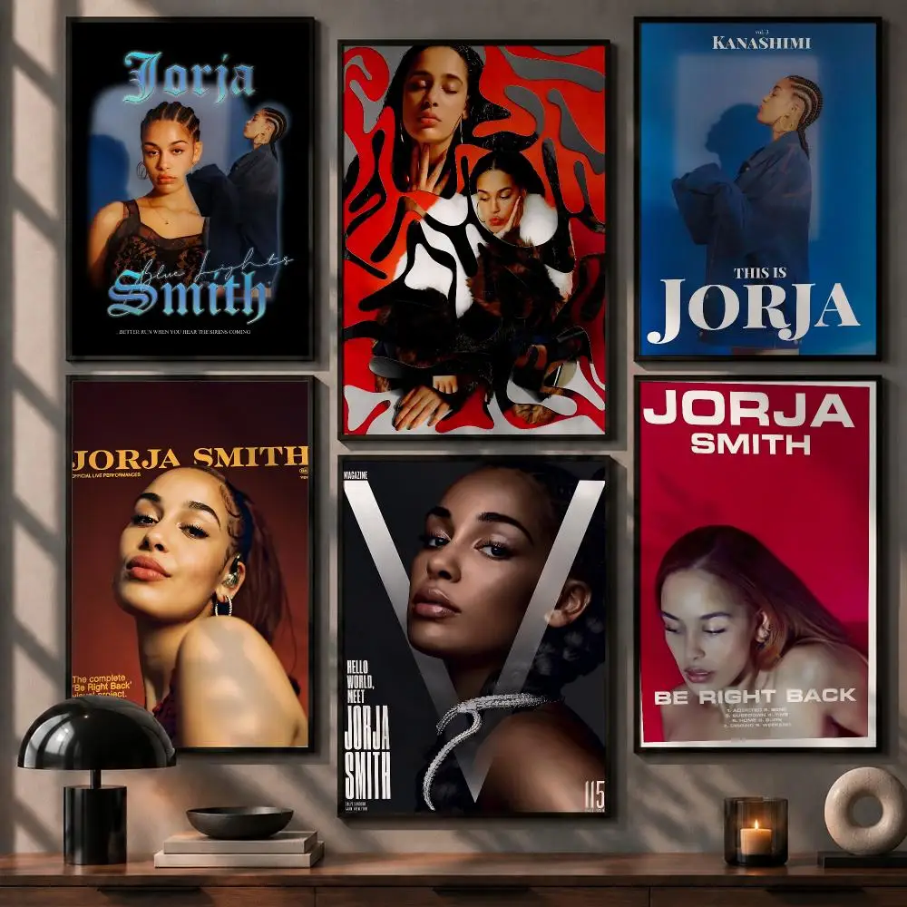 Smooth Singer Jorja Smith Poster No Glue Residue Self-Adhesive Art Poster Wall Decor for Bedroom Living Room
