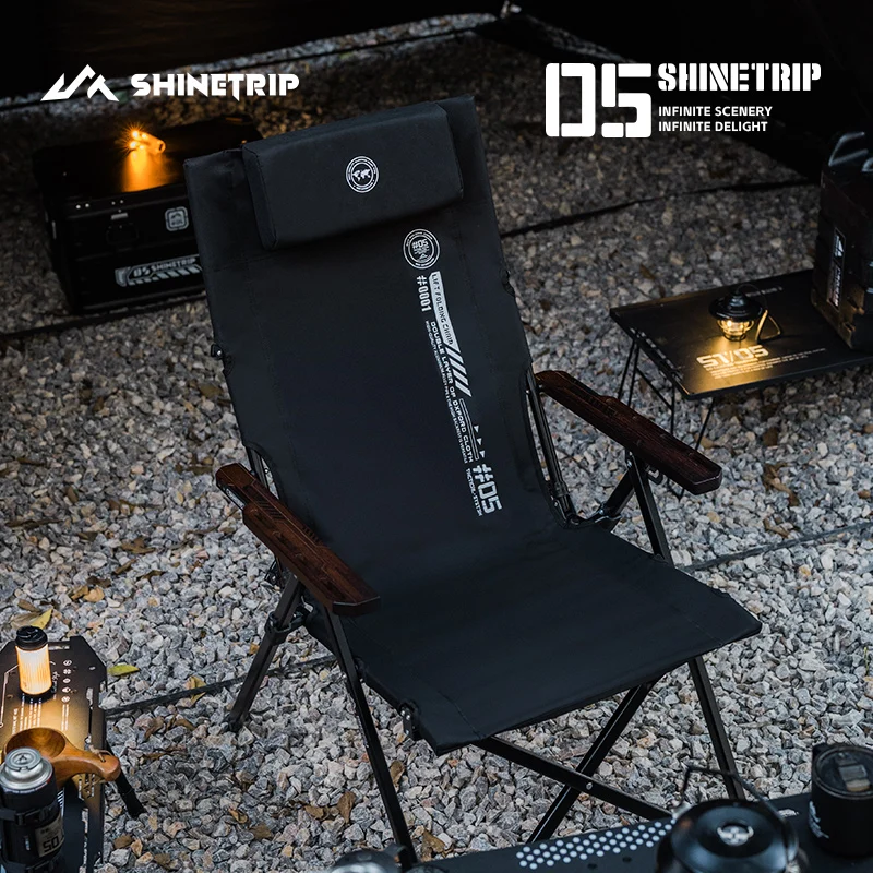 ShineTrip 05-Serie Outdoor-Klappstuhl, tragbar, Camping, verstellbarer Klappstuhl, Büro, Mittagessen, Nickerchen, Angeln, Picknick-Stuhl