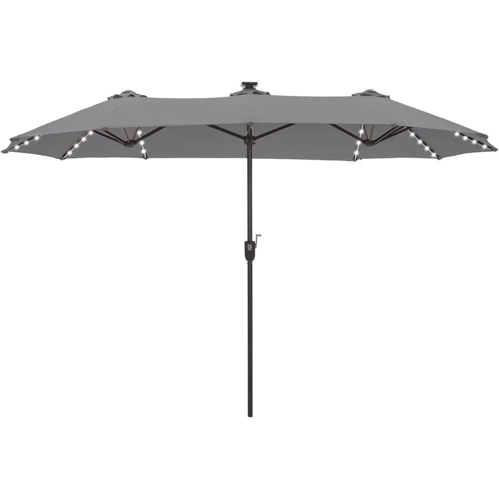 

13ft Patio Umbrella with 120 LED Solar Lights Double Sided Outdoor Umbrella for Patio 8 Colors Changing Table Umbrella Outdoor.