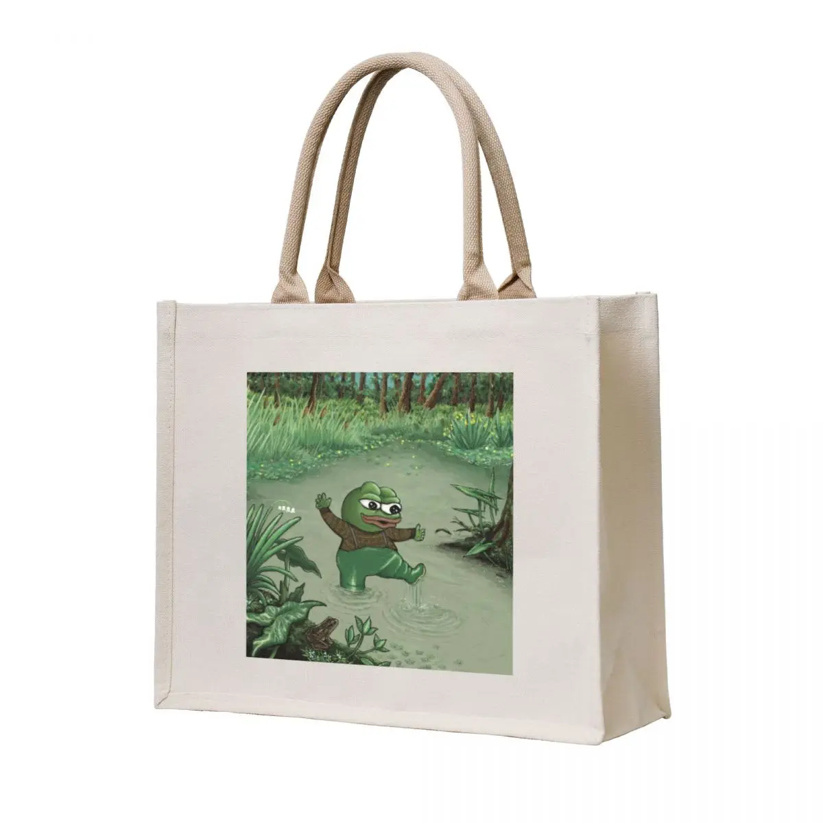 

Happy Pepe The Frog Tote Bag hand bag ladies shopping bag logo shoping