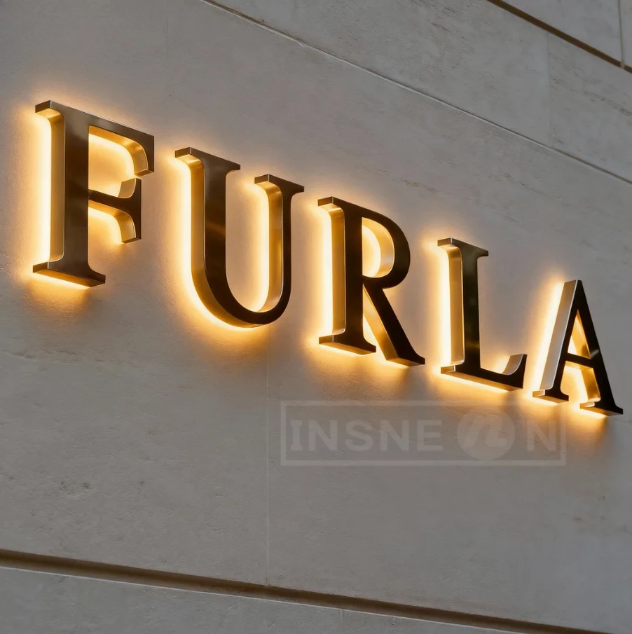 Metalowe szyldy na zamówienie do domu i za granicę, logo 3D w języku hebrajskim, podświetlane szyldy z literami reklamowymi, duże szyldy LED na fasadę sklepu.