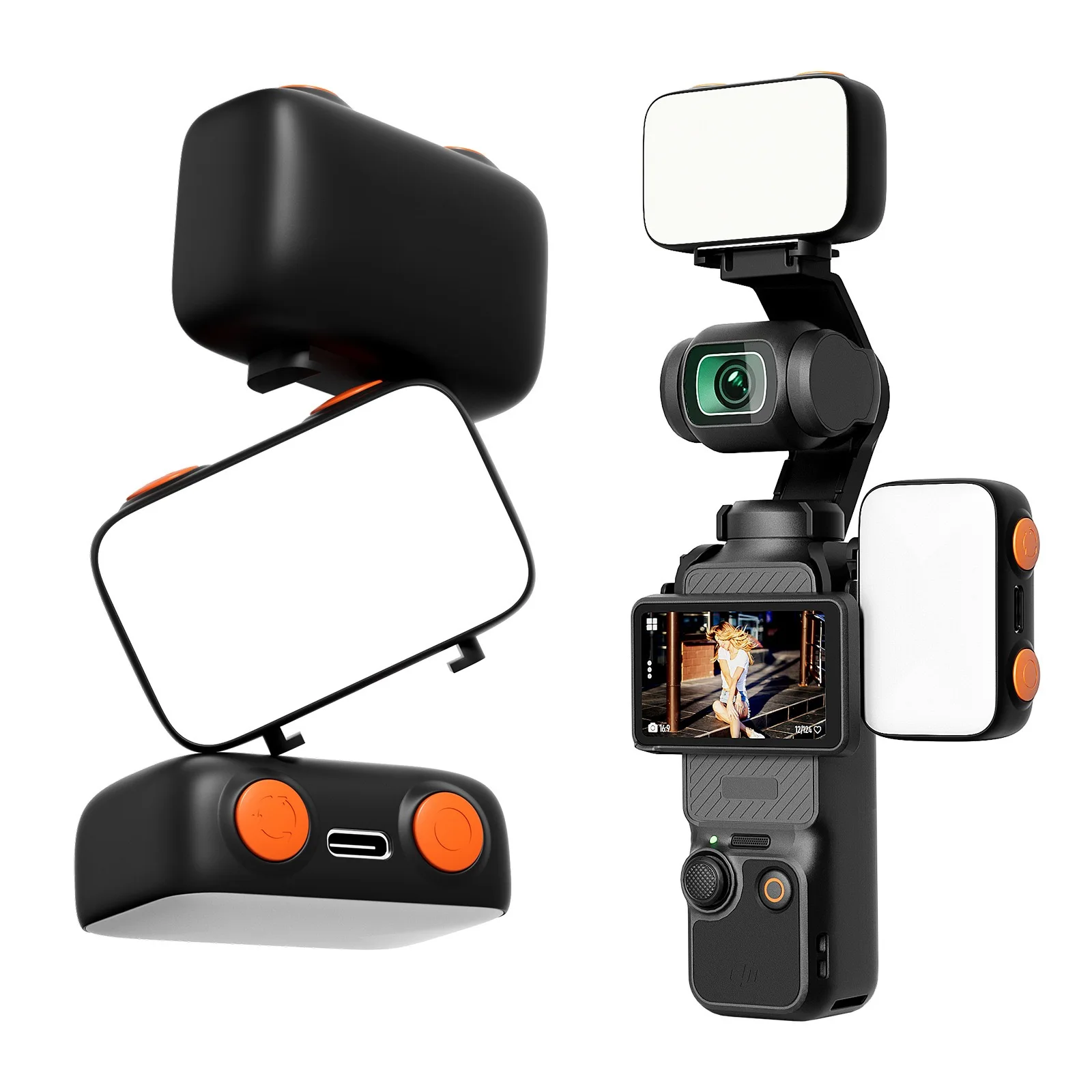 Lumière d'appoint LED portable pour accessoires DJI OSMO Pocket 3, batterie 800 mAh, éclairage photo pour enregistrement vidéo et vlog