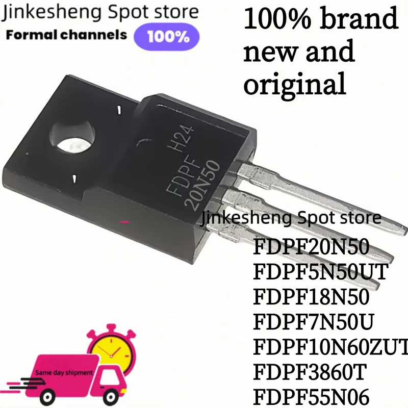 10PCS 100% nuovo originale FDPF20N50 FDPF5N50UT FDPF18N50 FDPF7N50U FDPF10N60ZUT FDPF3860T FDPF55N06 TO-220F tubo MOS