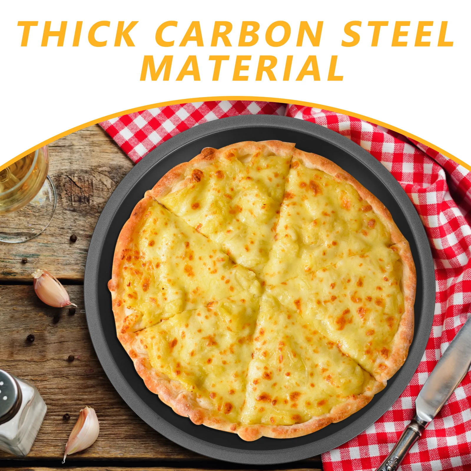 

Round Cake Mold Stainless Steel Baking Pan Pizza Tray Metal Oven Plate Pie Pans Non Stick Kitchen Tool Round Shaped Baking