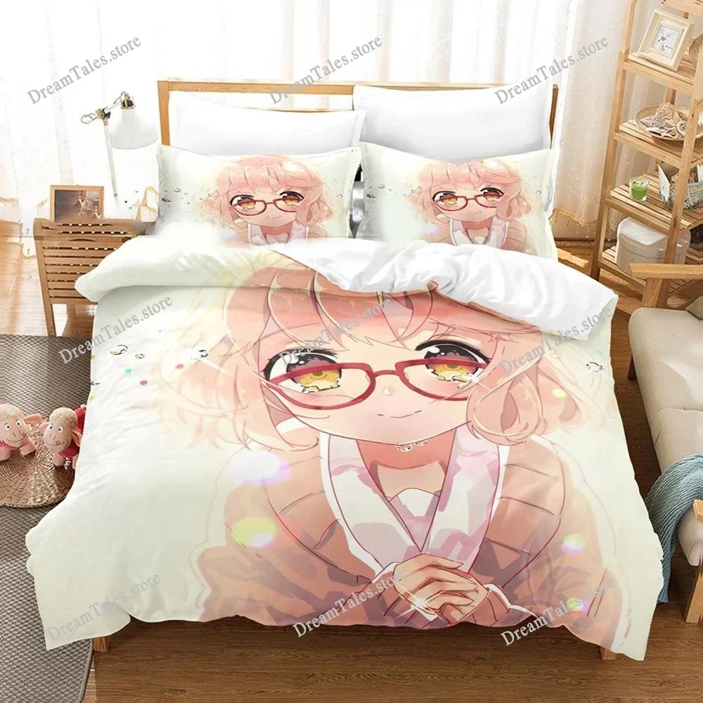 Beyond The Boundary Mirai Kuriyama Cartoon Poster Sheets Quilt Covers Bedding Dormitory Sheets Bedding Set Soft Warm Bedding Set